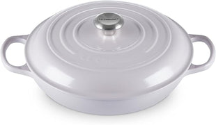Le Creuset Enameled Cast Iron Signature Braiser, 3.5 qt., Shallot