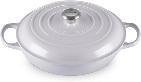 Le Creuset Enameled Cast Iron Signature Braiser, 3.5 qt., Shallot