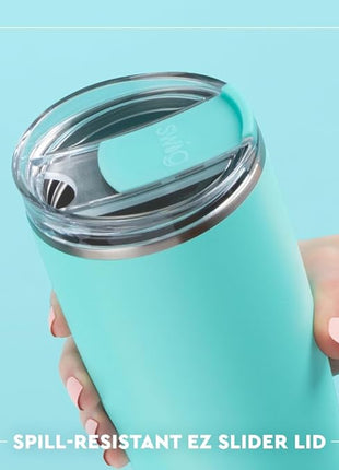 Swig Life 22oz Insulated Tumbler, Travel Coffee Tumbler with Lid, Cup Holder Friendly Travel Coffee Mug, Stainless Steel, 22 oz Tumblers, Reusable Insulated Mug with Lid (Golf Ball)