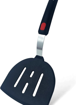 Tenta tenta kitchen Silicone Turner Pancake Slotted Spatula for Cooking - Nonstick Cookware Safe 600°F Flexible & Thin Cooking Flipper for Eggs - Reinforced Stainless Steel Core - BPA Free