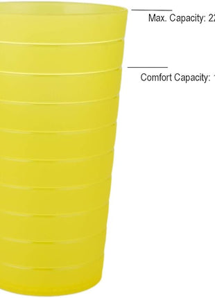 22-ounce Plastic Tumblers Unbreakable BPA Free Dishwasher Safe Set of 12 in Multicolors Reusable Drinking Cups