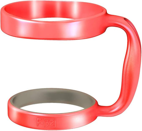 F-32 Handle - 19 COLORS - 30oz Size - Compatible with 30 oz YETI and 30 oz. OZARK TRAIL Tumbler Travel Mug - BPA FREE (30OZ, NEON WATERMELON, 1 Count (Pack of 1))