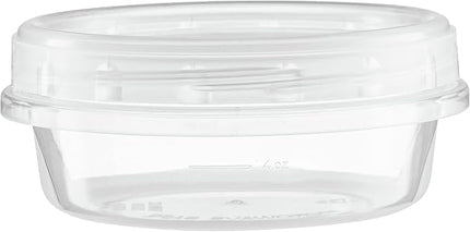 (8 Ounce 20 Pack) Clear Twist cap Containers with Screw on Lids Twist Top Food Storage Freezer Containers