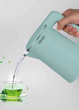 0.8L Small Electric Kettles for Boiling Water, Stainless Steel Mini Travel Kettle, 1000W Fast Boil Teapot, Boil-Dry Protection & Auto Shut-Off, Perfect For Traveling Cooking, Coffee, Tea, Eggs(Green)