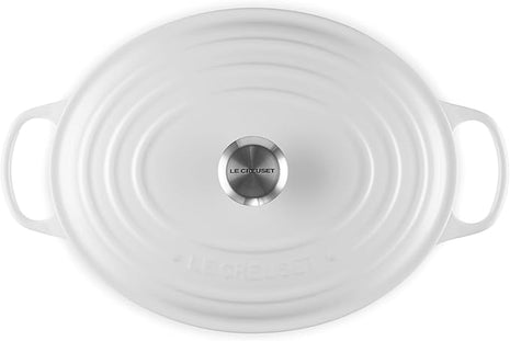 Le Creuset Enameled Cast Iron Signature Oval Dutch Oven, 8 qt., White