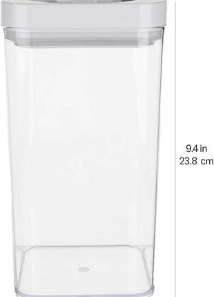 Amazon Basics Airtight Food Storage Containers, BPA Free, with Twist/Turn Lids, for Kitchen Pantry Organization, 10-Piece Square Set, Clear Plastic