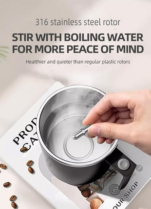 Self Stirring Mug,Self Stirring Coffee Mug,Suitable for Coffee, Milk, Cocoa and Other Beverages (Daik Black, 12 Ounces)