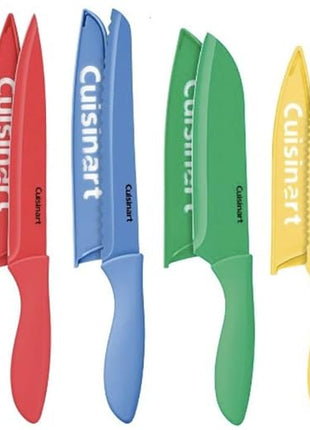 Cuisinart 12-Piece Kitchen Knife Set, Advantage Color Collection with Blade Guards, (Multi Brights)