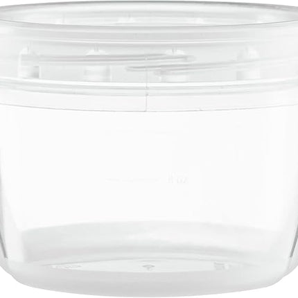 (16 Ounce 20 Pack) Clear Twist cap ContainersWith Screw on Lids Twist Top Food Storage Freezer Containers