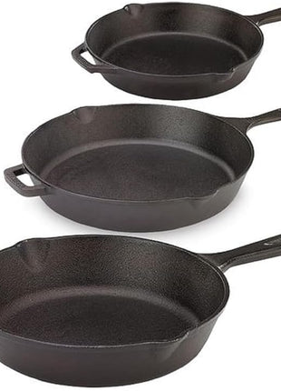 Mercer Culinary Pre-Seasoned Cast Iron Skillet Set