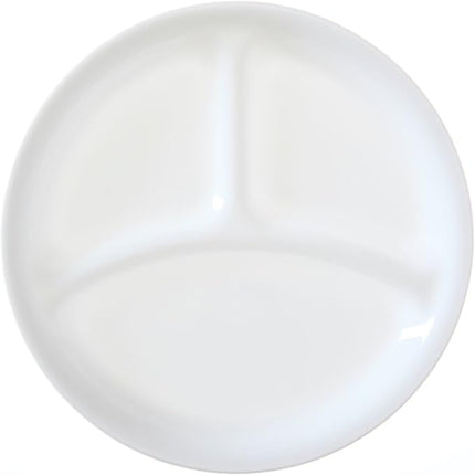 Corelle Livingware 8-1/2-Inch Divided Dish, Winter Frost White