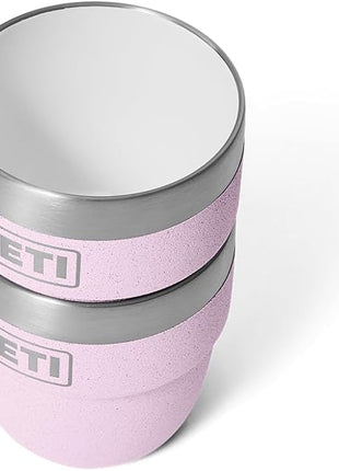 YETI Rambler 4 oz Stackable Cup, Stainless Steel, Vacuum Insulated Espresso/Coffee Cup, 2 Pack