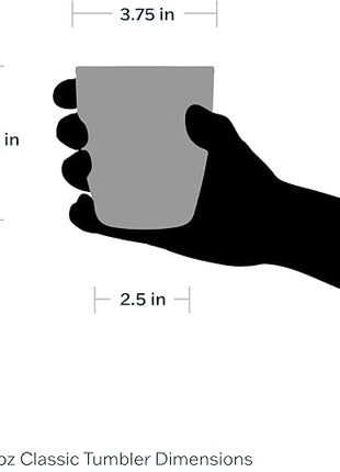 Tervis Clear & Colorful Tabletop 12oz Made in USA Double Walled Insulated Tumbler Travel Cup Keeps Drinks Cold & Hot, 12oz - 4pk, Clear