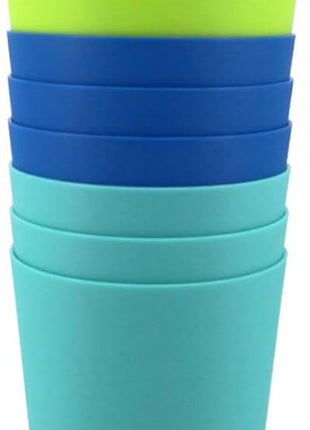 32-ounce Plastic Tumblers Reusable Dishwasher Safe BPA Free Set of 12 Multicolor Large Drinking Cups