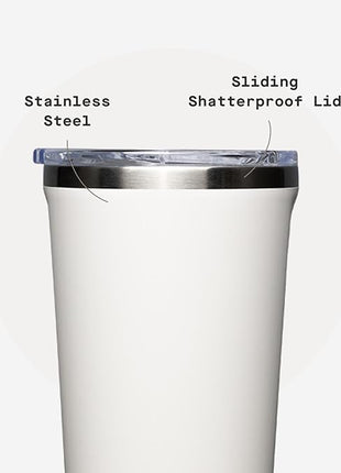 Corkcicle Classic Tumbler - Keeps Drinks Cold for 9 Hours & Hot for 3 - Triple-Insulated Stainless Steel - Holiday Tumbler Gift - 24 oz - Oat Milk