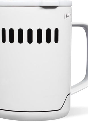 Corkcicle Classic Coffee Mug - Triple Insulated Stainless Steel for Travel - Shatter-Proof Lid - Keeps Drink Hot Over 3 Hours - Holiday Mug Gift - Great for Gifting Warmth - 16 oz - Stormtrooper