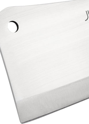 Juvale Meat Cleaver - 8-Inch Stainless Steel Blade, Wood Handle - Heavy-Duty Butcher Knife & Bone Cleaver for Beef Brisket, Meat Cutting & Chopping - Chopping Knife