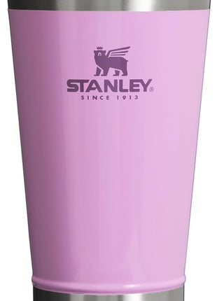 STANLEY Stay-Chill Beer Pint 16 oz | Wide Mouth Lid | Built-In Bottle Opener | Beer Tumbler Cup | Insulated Stainless Steel Pint Glass | BPA-Free | Lilac Gloss