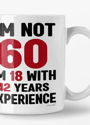 Vivulla68 60th Birthday Coffee Mug - Fabulous 1965 Gifts for Women and Men, Funny Gag Present for Mom, Sister, Sixty Year Old Party Cup, Drinking Mugs for Lady Turning 60 Year of Fabulous