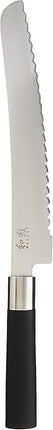 Kai Wasabi Bread Knife 9”, Wide Serrations are Gentle on Bread, Comfortable Handle Offers Secure Grip in Wet Conditions, Serrated Kitchen Knife