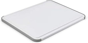 KitchenAid Classic Cutting Board with Perimeter Trench and Non Slip Edges, Dishwasher Safe, 11 inch x 14 inch, White and Gray