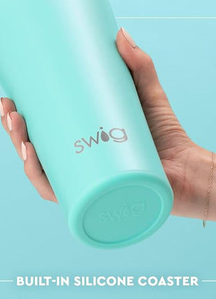 Swig Life 32oz Insulated Tumbler, Travel Coffee Tumbler with Lid, Cup Holder Friendly Travel Coffee Mug, Stainless Steel with Lid (Electric Slide)