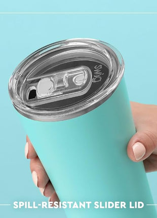 Swig Life 22oz Insulated Tumbler, Travel Coffee Tumbler with Lid, Cup Holder Friendly Travel Coffee Mug, Stainless Steel (Sun Dance)