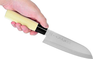 JapanBargain 1545, High Carbon Stainless Steel Santoku Chef Kitchen Sushi Knife 170mm – Made in Japan