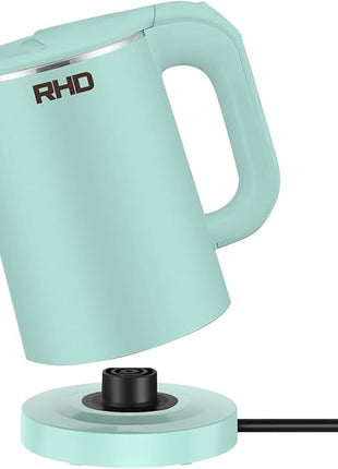 0.8L Small Electric Kettles for Boiling Water, Stainless Steel Mini Travel Kettle, 1000W Fast Boil Teapot, Boil-Dry Protection & Auto Shut-Off, Perfect For Traveling Cooking, Coffee, Tea, Eggs(Green)