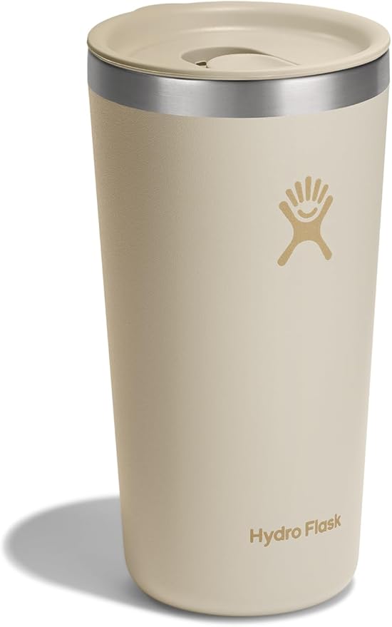 Hydro Flask All Around Tumbler Press-in Lid, Insulated Travel Mug, Stainless Steel Coffee Cup 20 Oz Coconut Cream