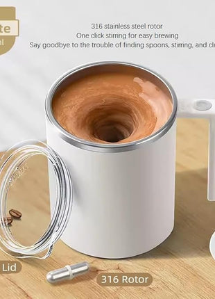 Self Stirring Mug,Self Stirring Coffee Mug, Suitable for Coffee, Milk, Cocoa and Other Beverages (White)