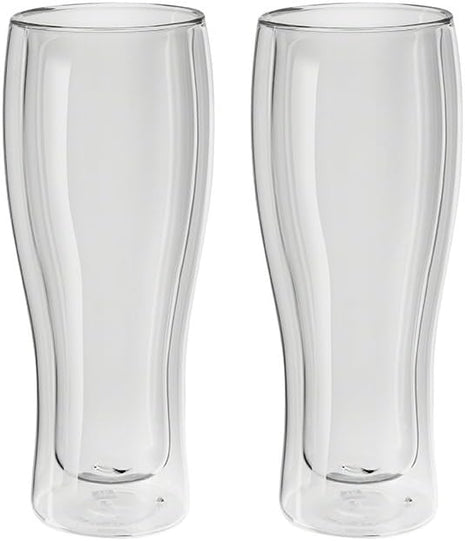 Zwilling 39500-214 Double Wall Glass Beer Tumbler, Set of 2, 14.1 fl oz (410 ml), Heat Resistant, Double Wall Construction, Tumblers