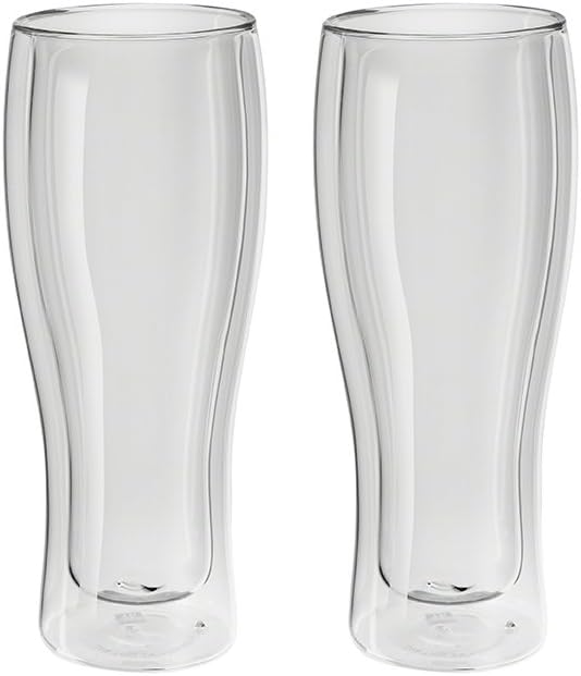 Zwilling 39500-214 Double Wall Glass Beer Tumbler, Set of 2, 14.1 fl oz (410 ml), Heat Resistant, Double Wall Construction, Tumblers