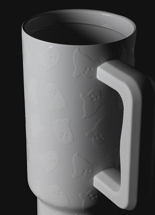 Simple Modern Halloween 40 oz Tumbler with Handle and Straw Lid | Leak-Proof Insulated Stainless Steel Water Bottle Travel Mug | Gifts for Women Men Him Her | Trek Signature | Cute Ghosts