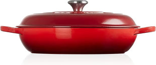 Le Creuset Enameled Cast Iron Signature Braiser, 5 qt, Cerise
