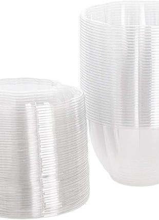 Smygoods Disposable Plastic Salad Bowls with Airtight Lids Ideal for Meal Prep, Takeout, Catering, Parties, Picnics, and Food Storage, Stackable, Leak-Proof