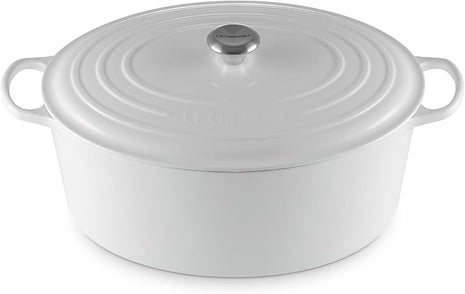Le Creuset Enameled Cast Iron Signature Oval Dutch Oven, 15.5qt., White