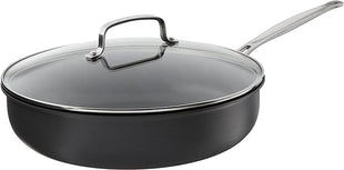Cuisinart 12-Inch Deep Fry Pan w/Cover, Chef's Classic Nonstick Hard Anodized Collection, 622-30DFP1