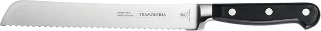 Tramontina Pro Series Forged 8-Inch Serrated Bread Knife, Stain-free High-Carbon Steel Kitchen Knives for Cooking