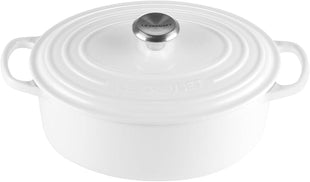Le Creuset Enameled Cast Iron Signature Oval Dutch Oven, 2.75 qt., White