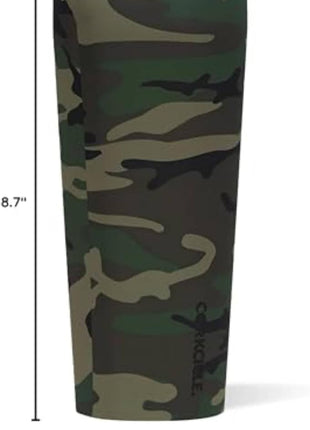 Corkcicle Classic Tumbler - Insulated Stainless Steel Travel Cup - Cold & Hot Drinks - Reusable - Durable - Spill Proof Lid - Non-Slip Silicone Base - Easy Grip - BPA Free - 24 oz - Woodland Camo