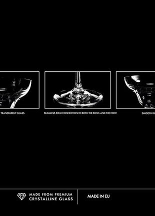 Krosno Margarita Cocktail Glasses, Set of 6, 9.1 oz, Mixology Collection, Ideal for Cocktails, Frozen Desserts, Dishwasher Safe, Made in Europe