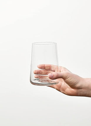 Krosno Glasses for Water, Juices and Other Drinks | Elegant Design | Set of 4 | Capacity 16.6 fl oz | Infinity Collection | Ideal for Home, Restaurant, Parties | Dishwasher Safe