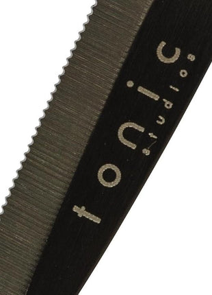 Tim Holtz Small Scissors - 5 Inch Mini Snips with Micro Serrated Blade - Craft Tool for Cutting Paper, Fabric, and Sewing - Titanium with Black Comfort Grip Handles