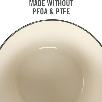 MARTHA STEWART Gatwick 7-Quart Enamel Cast Iron Dutch Oven Pot with Lid – Red – Durable Heavy-Duty Dutch Oven for Slow Cooking, Braising & Baking