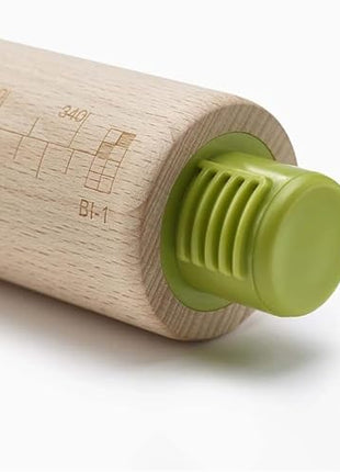 Joseph Joseph PrecisionPin - Rolling Pin with adjustable pastry thickness, Baking and dough rollers, Beech Wood, Multicolor