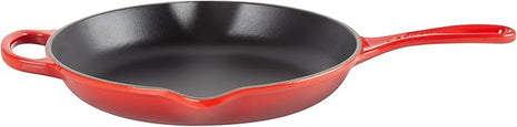 Le Creuset Enameled Cast Iron Signature Iron Handle Skillet, 10.25", Cerise