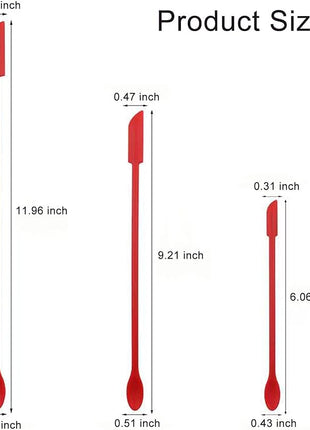 8 Pieces Mini Silicone Spatula Set, Small Rubber Spatula for Makeup, Thin Jar Scraper for Kitchen