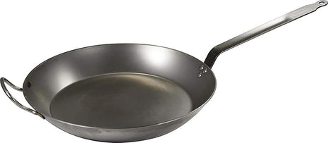 DE BUYER - 5110.40 - 'Carbon Plus' Round Stove Lyonnaise Cup - Tail Feather Riveted - White Steel Sheet - Diameter 40 cm