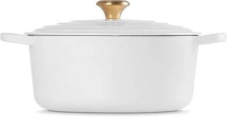 Le Creuset Enameled Cast Iron Signature Round Dutch Oven, 7.25 qt., White